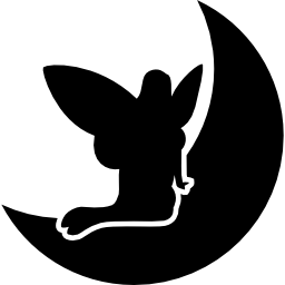 Fairy and moon icon