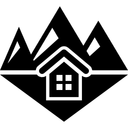 Ski lodge icon