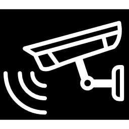 cámara de video de vigilancia icono