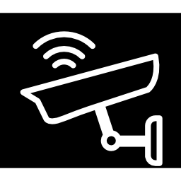 Surveillance video camera outline icon