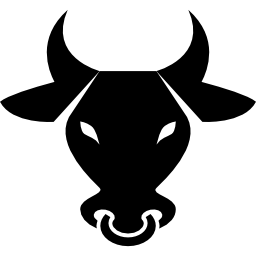 Bull frontal head icon