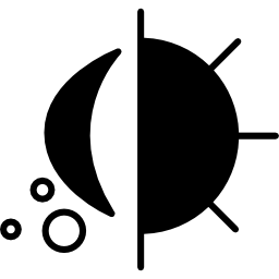 símbolo de vigilancia diurna y nocturna icono