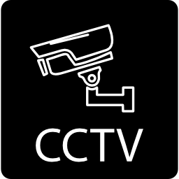 symbole cctv dans un carré Icône