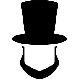 Abraham Lincoln hat and beard shapes icon