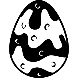 huevo de pascua de chocolate icono