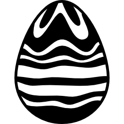 Easter egg design of irregular lines icon