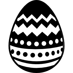ovo de páscoa com desenho de linhas diferentes Ícone