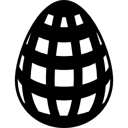 Easter egg of checkered design icon
