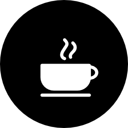 koffiekopje in een cirkel icoon