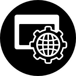 símbolo de configuración del navegador mundial icono