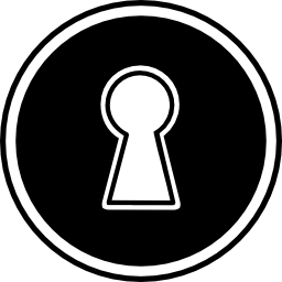Keyhole in a circular shape icon