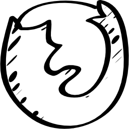 firefox skizzierte logo icon