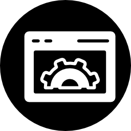 Browser settings circular interface symbol icon