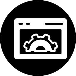 simbolo dell'interfaccia circolare delle impostazioni del browser icona