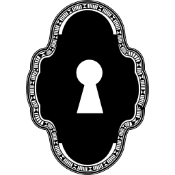 Keyhole of vintage design icon