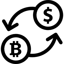 Bitcoin exchange rate symbol icon