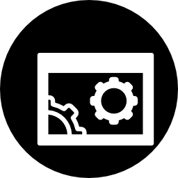 símbolo circular de configuración del navegador icono