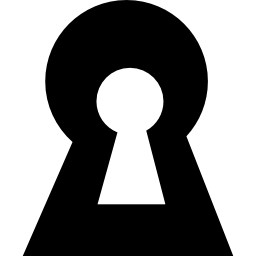Keyhole outline of gross line icon