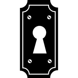 ojo de la cerradura de una puerta icono