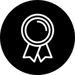 beloningssymbool in een cirkel icoon