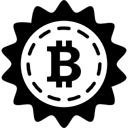 Bitcoin discount commercial symbol icon