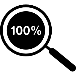 símbolo de zoom de 100 por cento Ícone