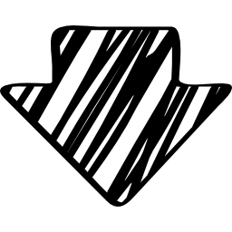 Sketched arrow pointing down icon