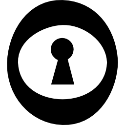 schlüsselloch in ovalen formen icon