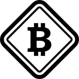 Bitcoin warning symbol icon