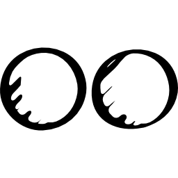 szkicowany zarys logo flickr ikona