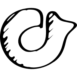 Rdio sketched logo outline icon