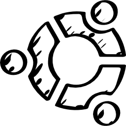logo di ubuntu abbozzato icona