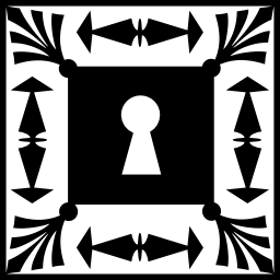 Keyhole square design icon