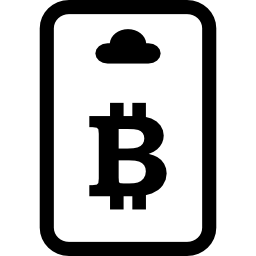 símbolo de la tarjeta de identificación de bitcoin icono