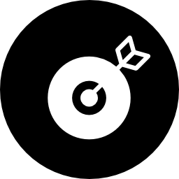símbolo de destino en un círculo icono