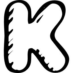 Kickstarter letter logo sketch icon