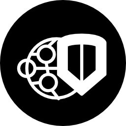 símbolo circular de seguridad mundial icono