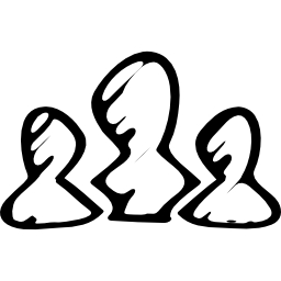 kontakte skizziert symbol der personengruppe icon