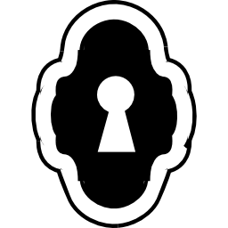 forma de diseño de estilo antiguo de ojo de cerradura icono