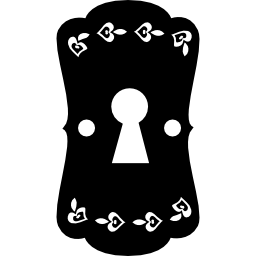 schlüsselloch mit kleinen herzen für eine mädchenzimmertür icon