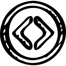 bosquejo del símbolo de la escuela de código icono