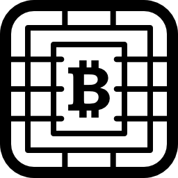 symbol bitcoina na chipie karty sim ikona