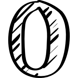 opera skizzierte logo-umriss icon