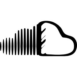 logo abbozzato di soundcloud icona