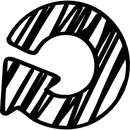 Circular sketched arrow icon