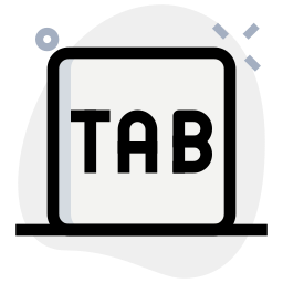 tecla de tabulación icono