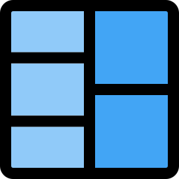bloques cuadrados icono