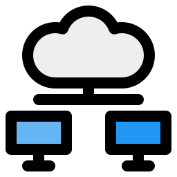 red en la nube icono
