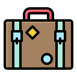 Travel bag icon