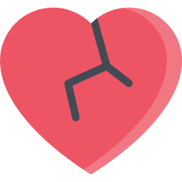 Broken heart icon